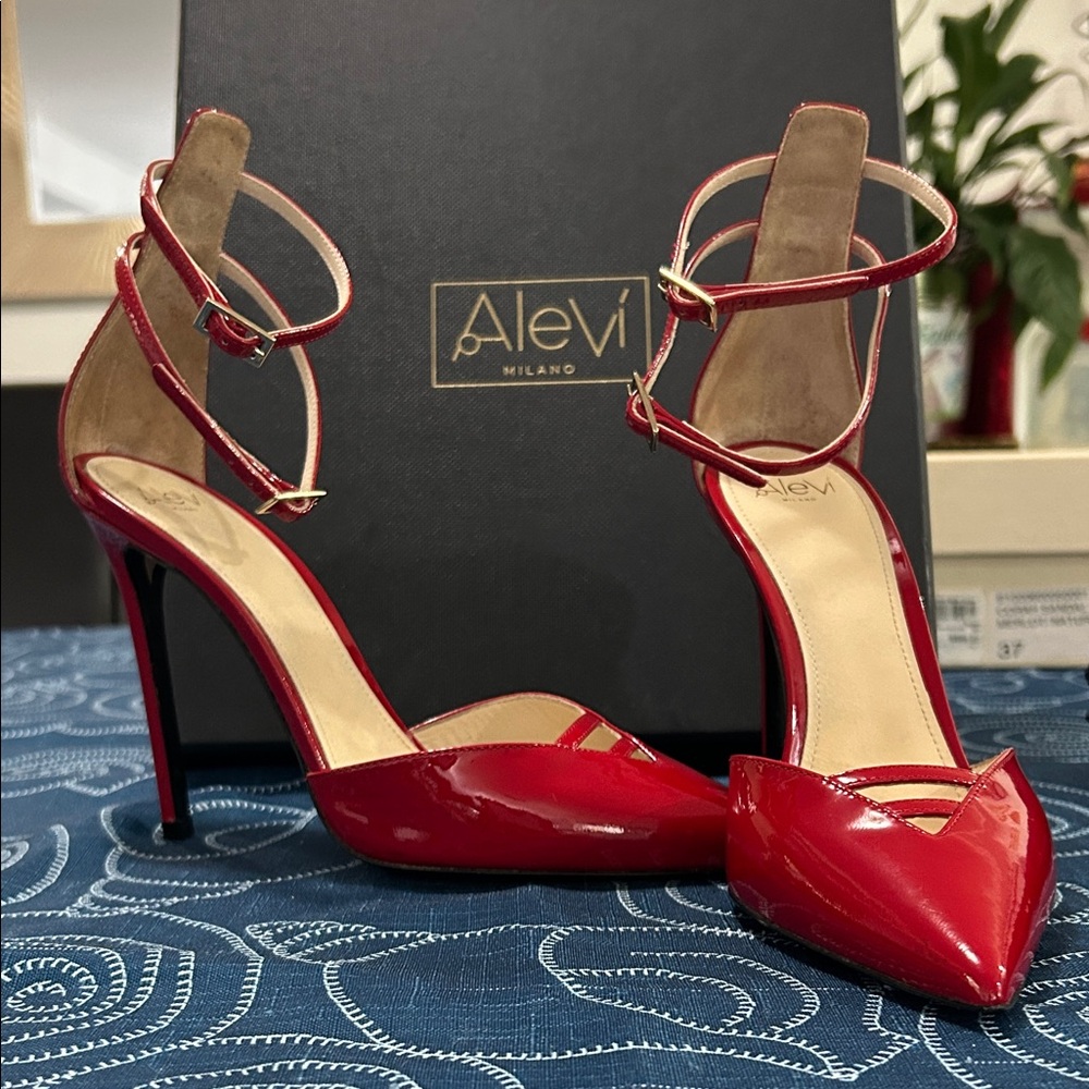 Aleví Stilleto Red Bella Leather Heels